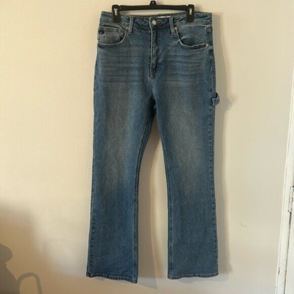 Kancan Women's Blue High Rise Straight Leg Denim Jeans Size 10 - Picture 1 of 8